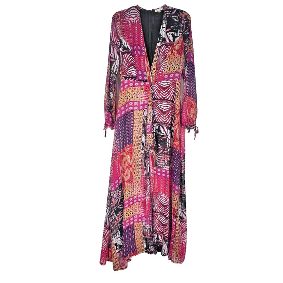 Luxxel Pants - Luxxel Womens Open Skirt Romper Shortalls Sz Large Multicolor Patchwork Bohemian